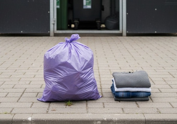 Fioletowe worki zostają. W 2025 r. zebrano ponad 110 ton tekstyliów