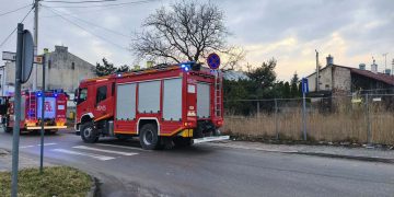 Pożar w budynku przy ulicy Zagnańskiej