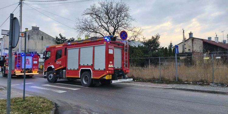 Pożar w budynku przy ulicy Zagnańskiej