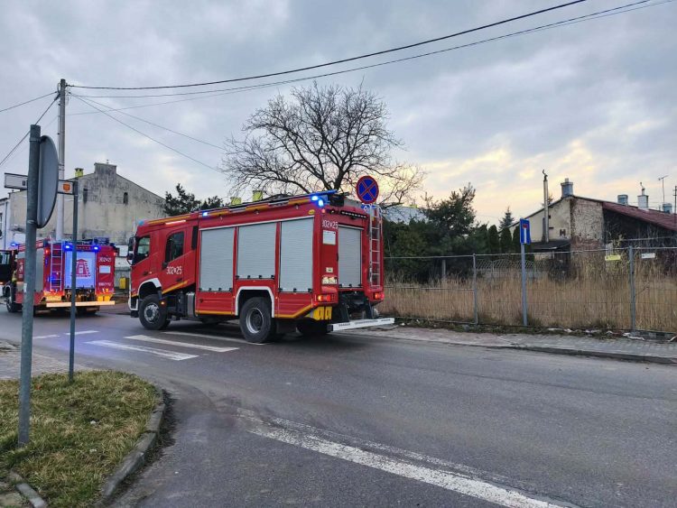 Pożar w budynku przy ulicy Zagnańskiej