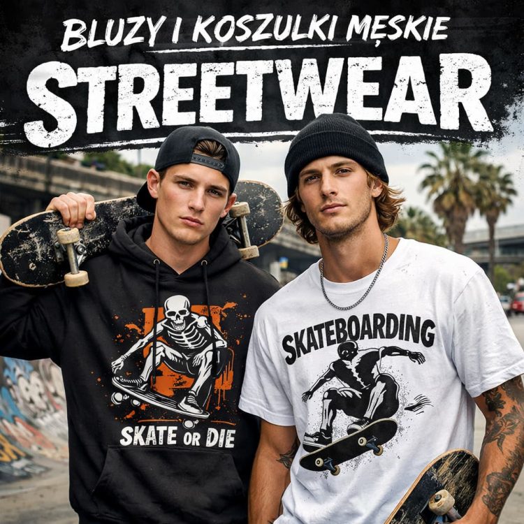 Bluzy i koszulki męskie Streetwear – idealne połączenie stylu i wygody