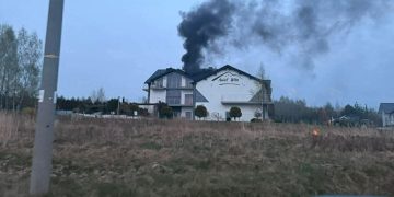 Pożar sali bankietowej w Krajnie Drugim