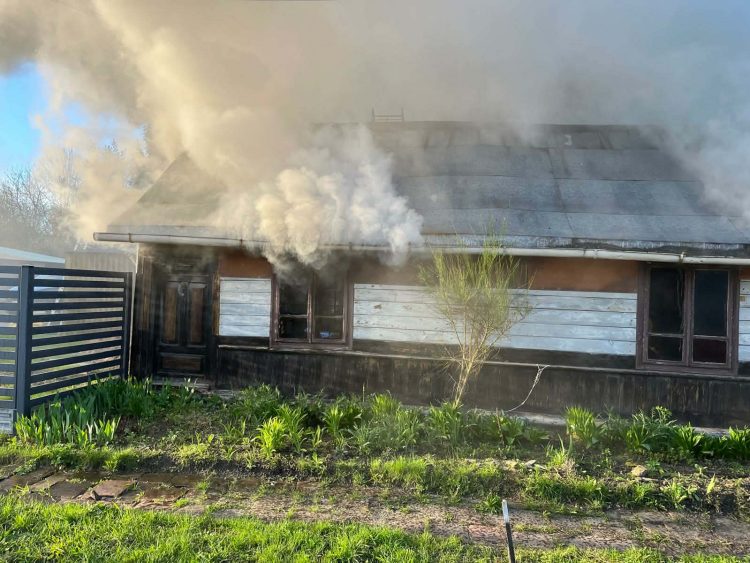 Pożar domu przy ulicy Domaszowskiej