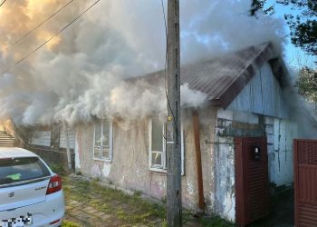 Pożar domu przy ulicy Domaszowskiej