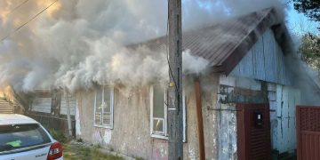 Pożar domu przy ulicy Domaszowskiej