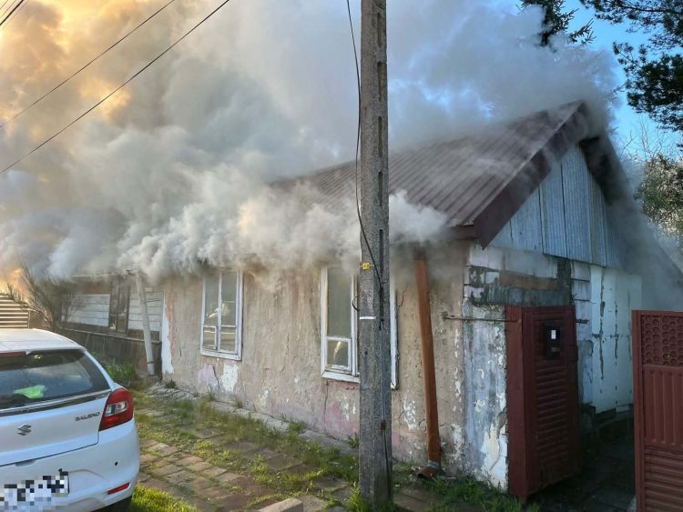Pożar domu przy ulicy Domaszowskiej