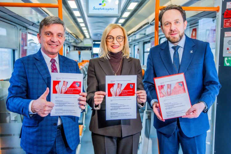Preferencyjne przejazdy kolejowe dla zasłużonych honorowych dawców krwi w województwie świętokrzyskim