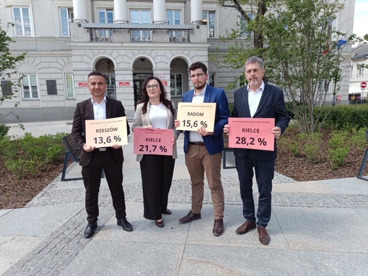 PiS mówi o bezrobociu w Kielcach. Nazywa też klub KO „gangiem Olsena”