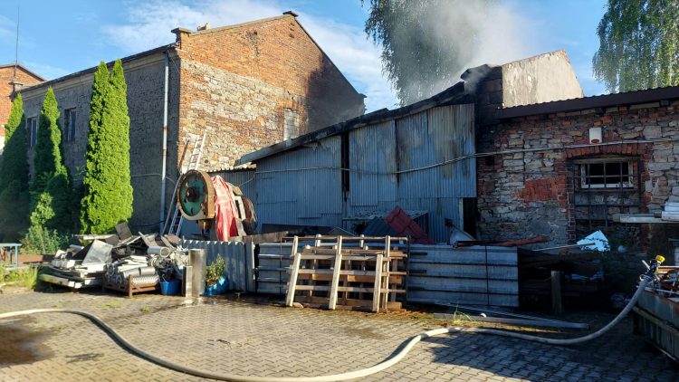 Pożar pustostanów przy alei IX Wieków Kielc