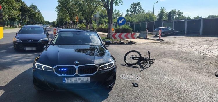 Wypadek na ul. Szczecińskiej. Rowerzysta w szpitalu