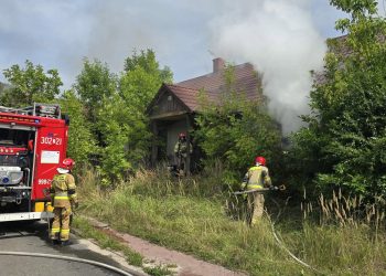 Pożar przy ul. 1 Maja