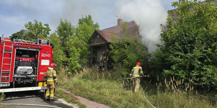 Pożar przy ul. 1 Maja