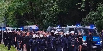 Działania policji w związku z meczem trzecioligowych rezerw Korony z Radomiakiem
